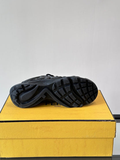 Fendi Tag Sneaker "Black-Yellow-Grey"