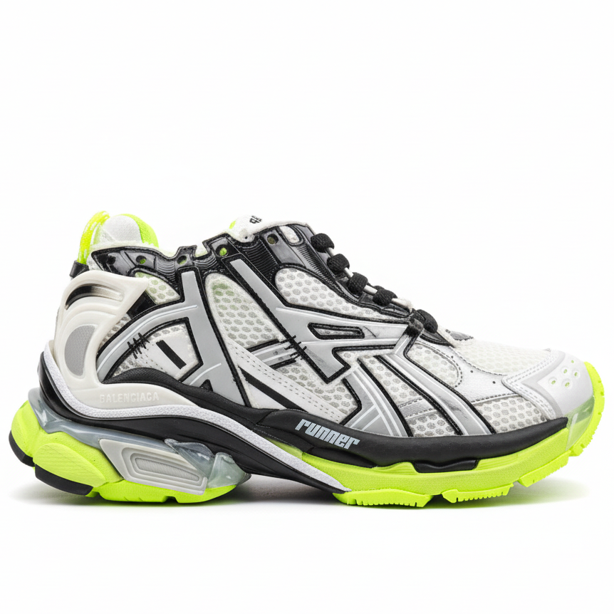 Balenciaga Runner "White-Black-Fluo Yellow"