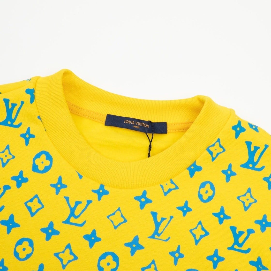 Louis Vuitton Monogram Rainbow Playground Graphic Sweatshirt "Yellow-Blue"