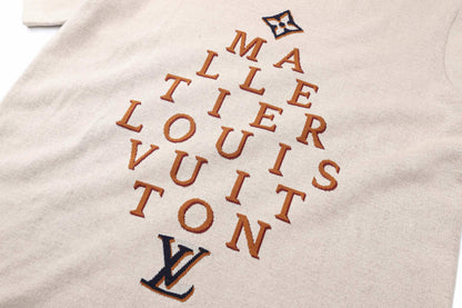 Louis Vuitton Short-Sleeved Signature Crewneck "Light Beige"