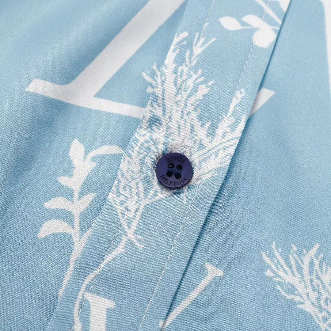 Louis Vuitton Floral Shirt "Blue"
