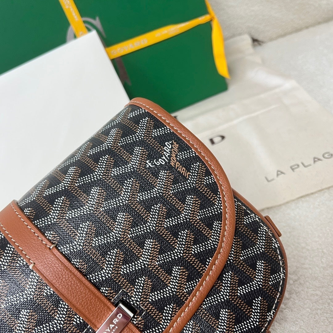 Goyard Belvedere PM Leather Handbag