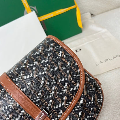 Goyard Belvedere PM Leather Handbag