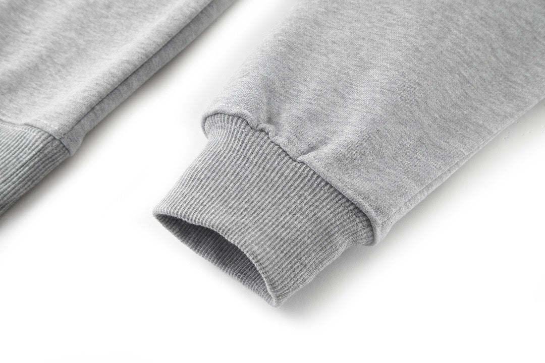 Dior CD Icon Half-Zip Sweatshirt "Gray Cotton Fleece"
