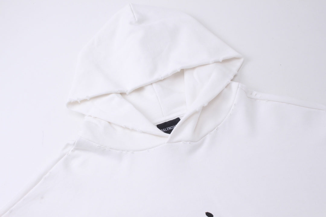 Balenciaga Hoodie "White-Black"