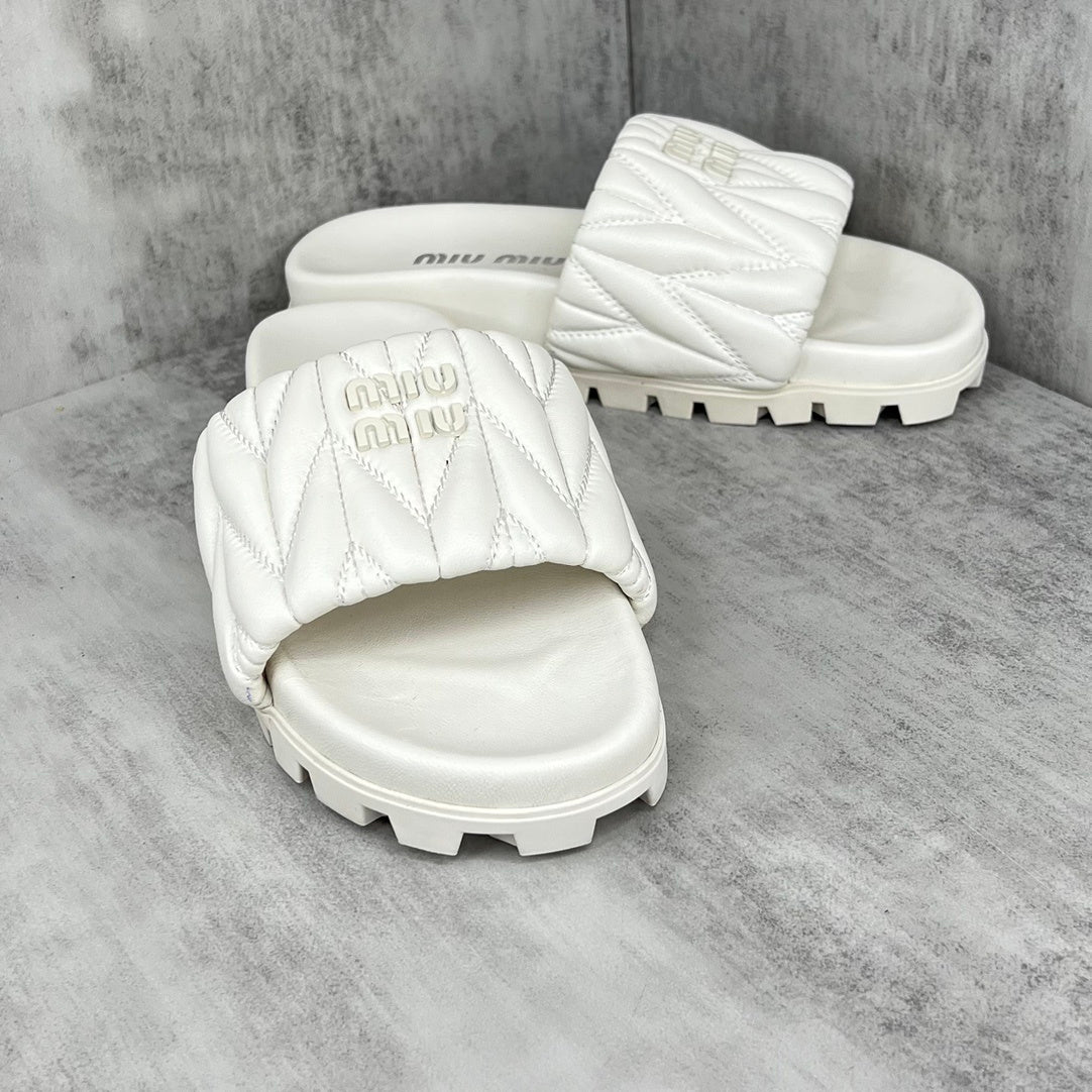 Miu Miu Slides "White"
