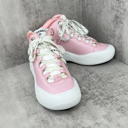 Chanel Leather Snow Boots "Pink"