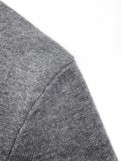 Dior CD Icon Zipped Sweater "Gray Virgin Wool Punto Milano Knit"