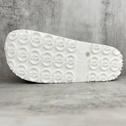 Gucci Slides "White-Silver"