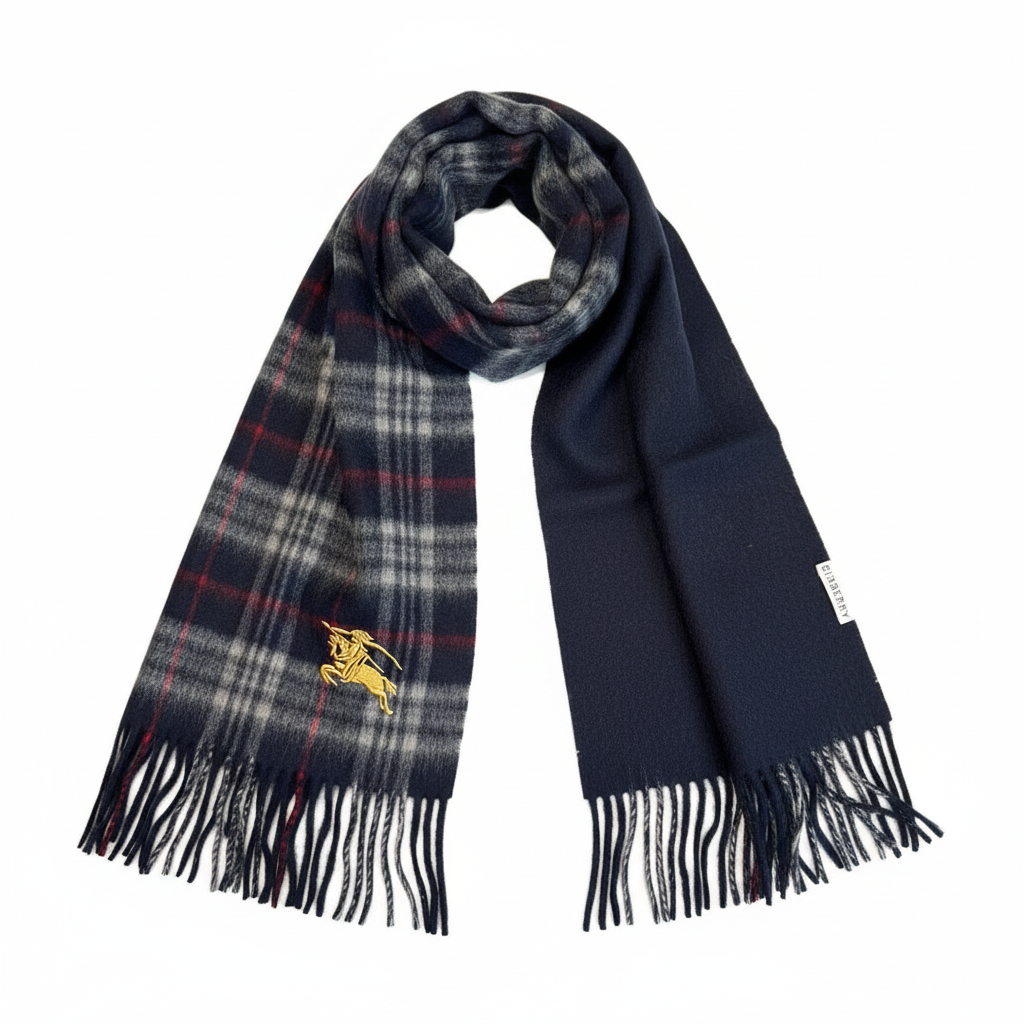 Burberry Cashmere Scarf "Black-White"