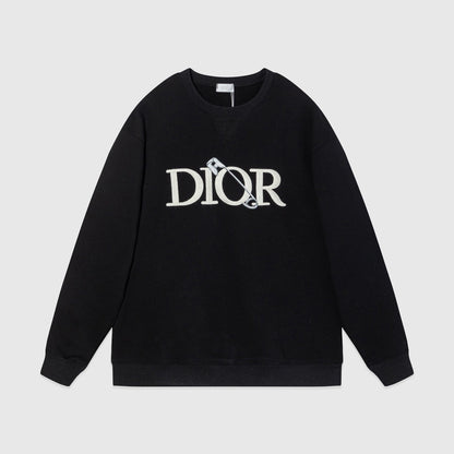 Dior x Judy Blame Safety Pin Logo Embroidered Sweatshirt "Black"