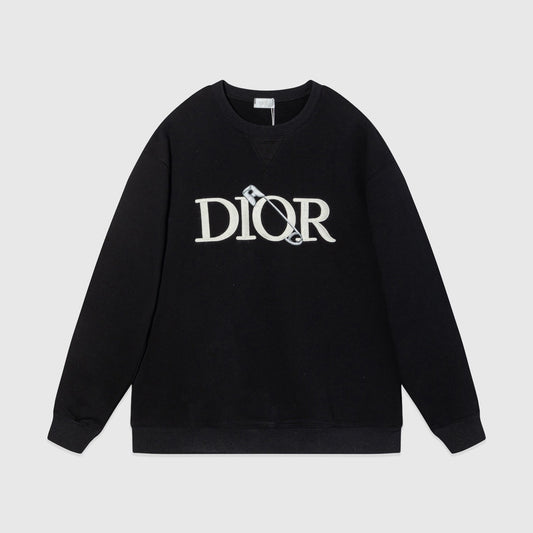 Dior x Judy Blame Safety Pin Logo Embroidered Sweatshirt "Black"