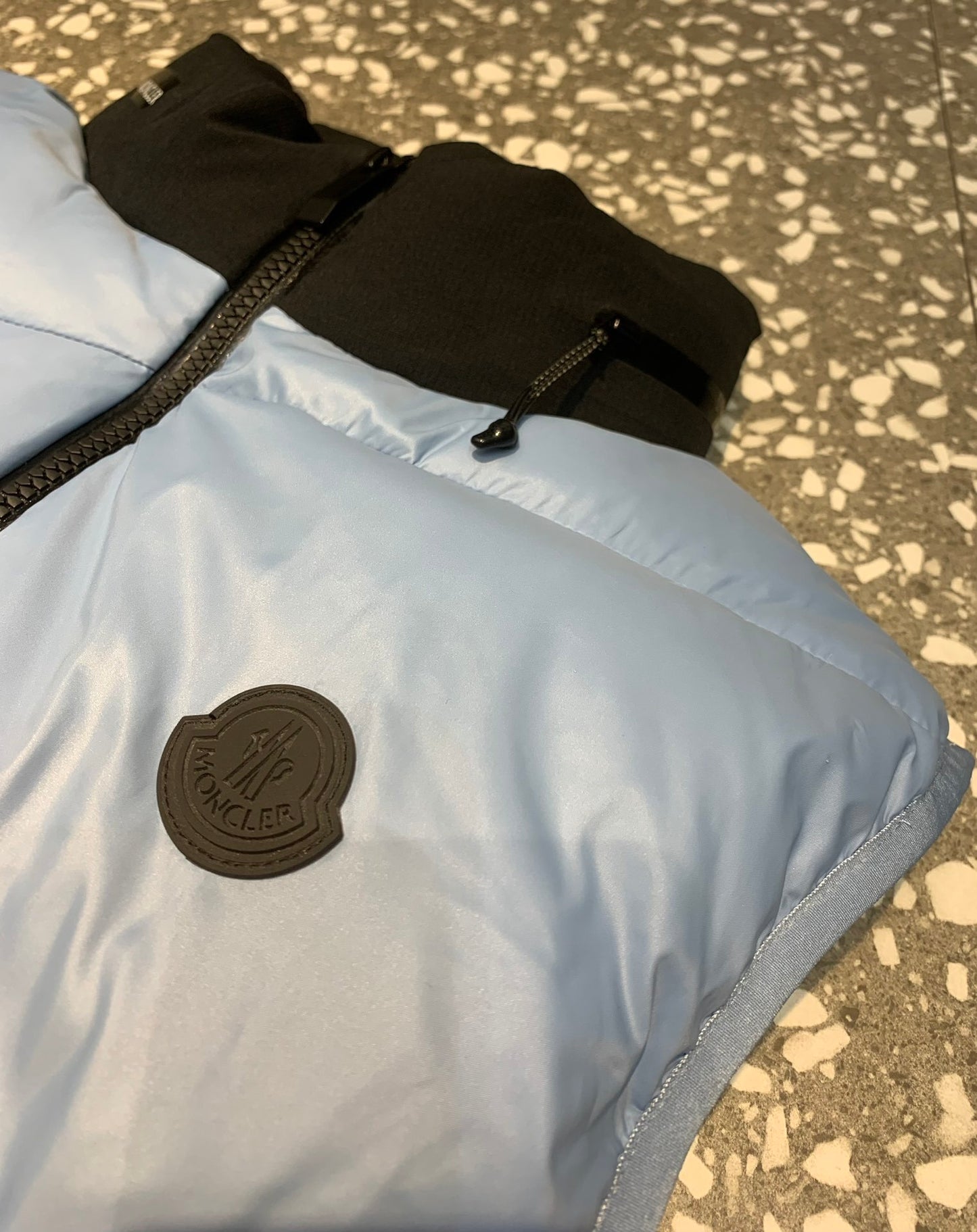 Moncler Tago Down Gilet "Baby Blue-Black"