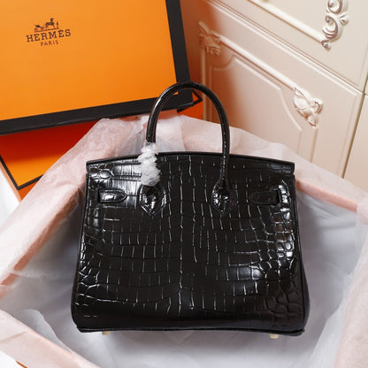 Hermès Crocodile Birking 35