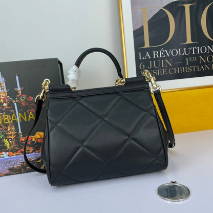 Dolce & Gabbana Sicily Quilted Leather Handbag