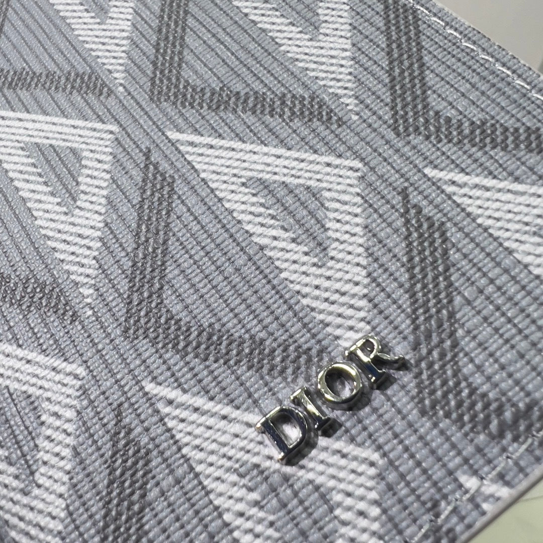 Dior Long Wallet CD Diamond Coated Canvas