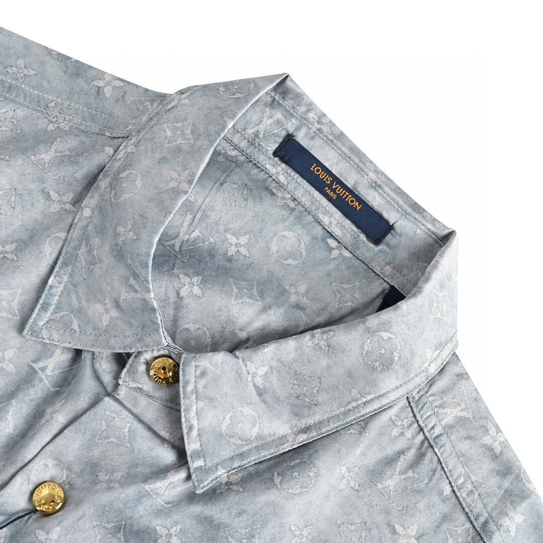 Louis Vuitton Monogram Shirt "Light Blue"