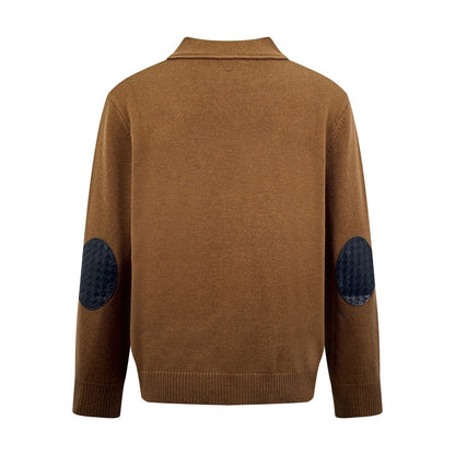 Bottega Veneta Cashmere Cardigan Intrecciato "Camel Brown"