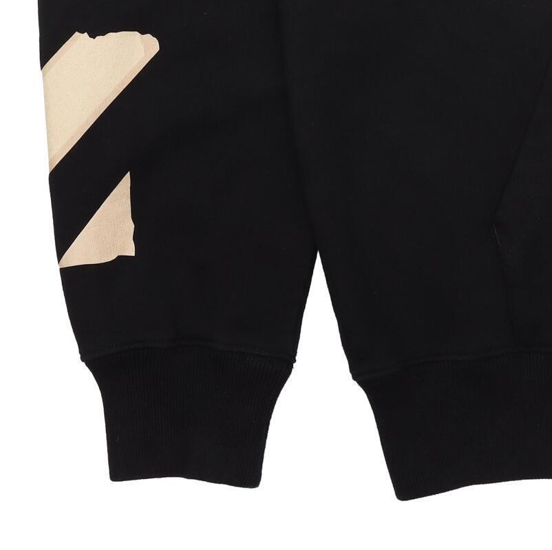 Off-White Tape Diag Arrows Hoodie "Black-Beige"