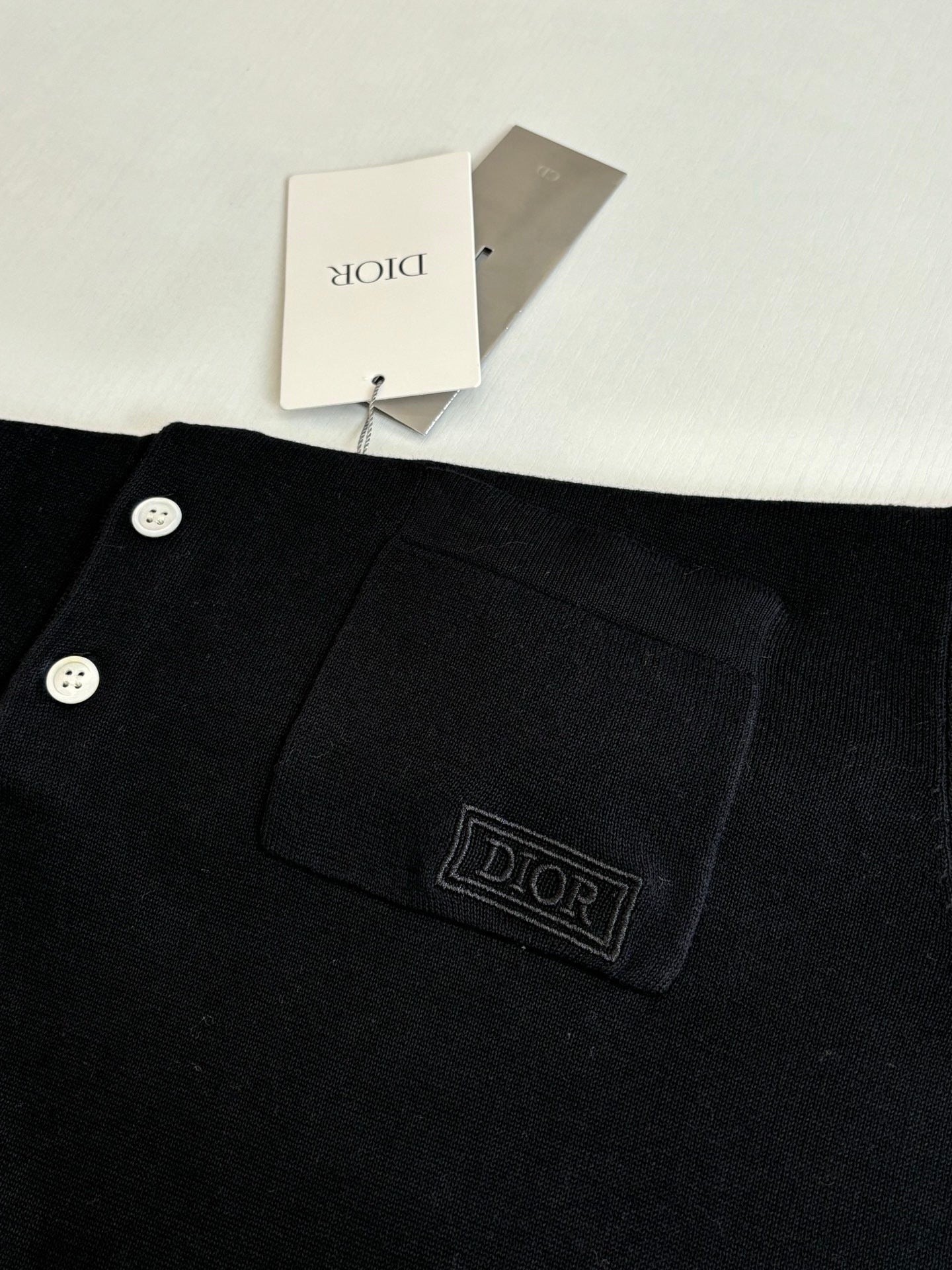Dior Icons Polo Shirt "Black Cotton and Silk Jersey"
