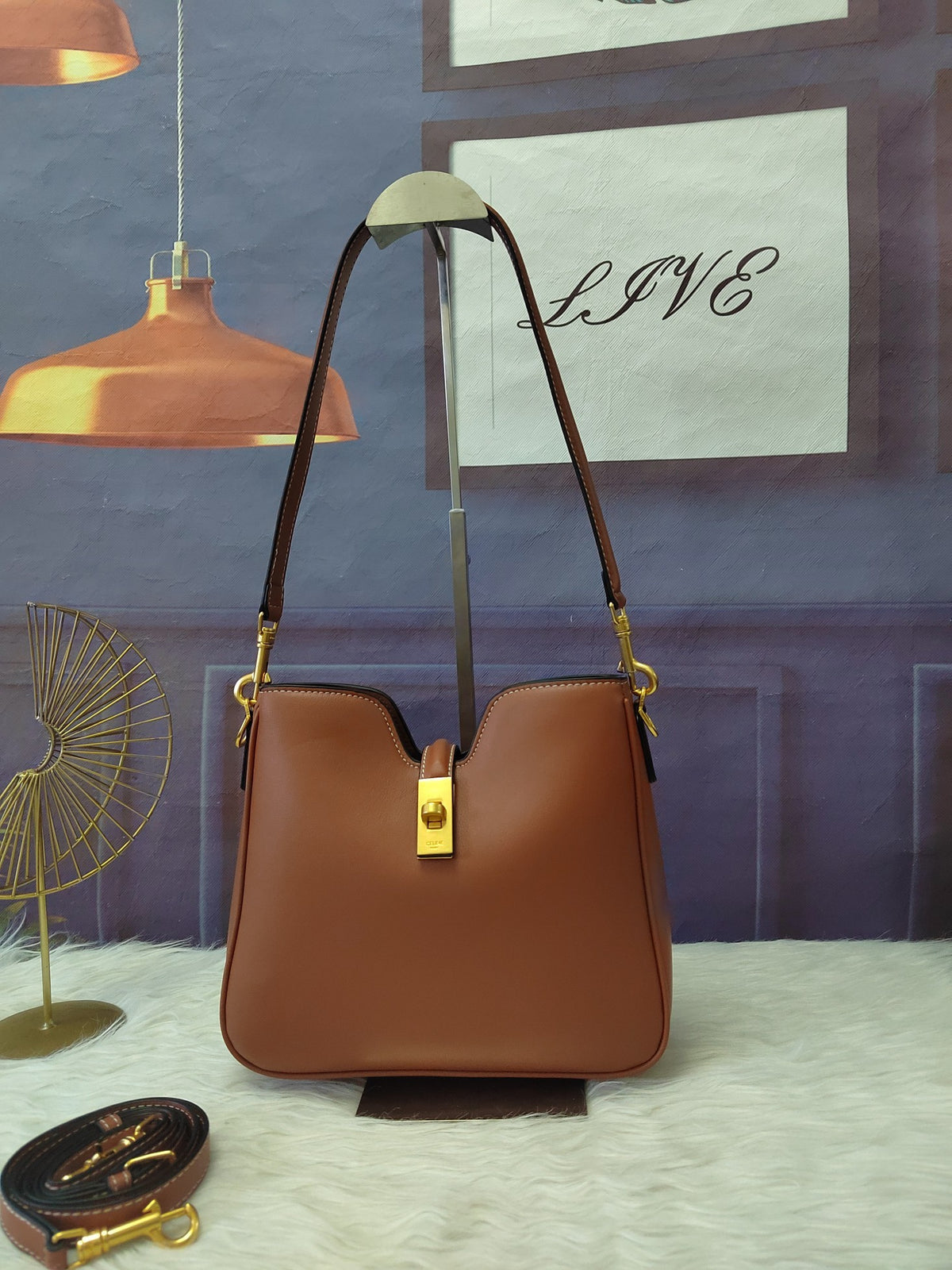 Celine Small Camille 16 Soft Bag in Smooth Calfskin "Tan"