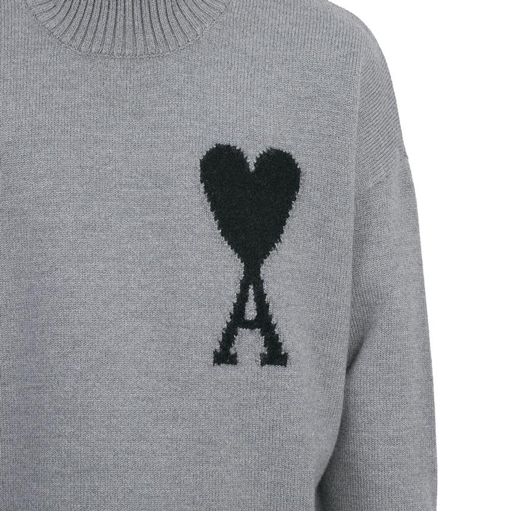 AMI Paris Ami De Coeur Turtleneck Sweater "Grey"