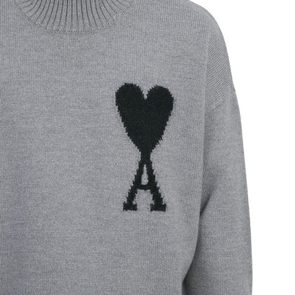 AMI Paris Ami De Coeur Turtleneck Sweater "Grey"