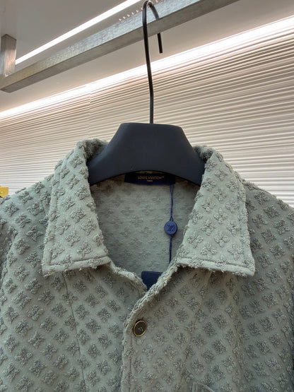 Louis Vuitton French Terry Jacquard Overshirt "New Sage"