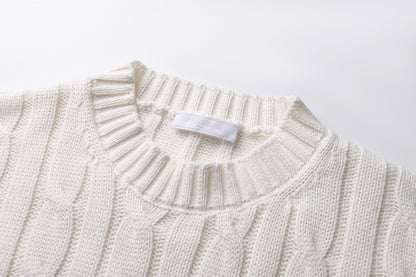 Prada Cotton Crew-neck Sweater "White"