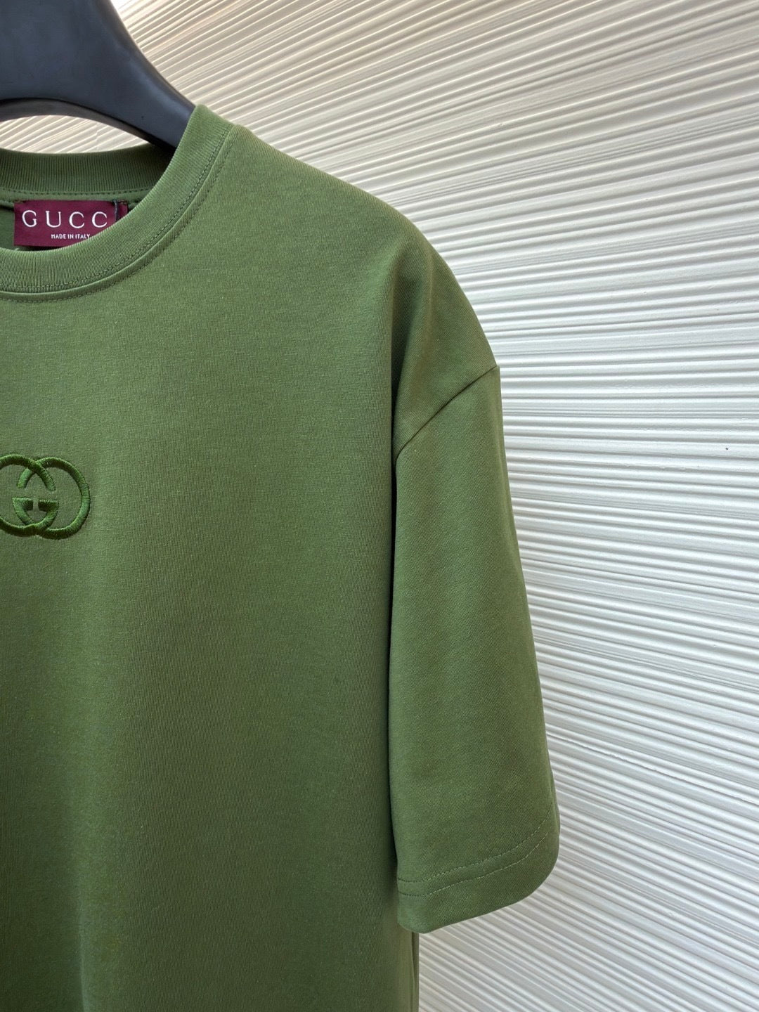 Gucci Cotton Jersey T-Shirt with Embroidery "Forest Green"