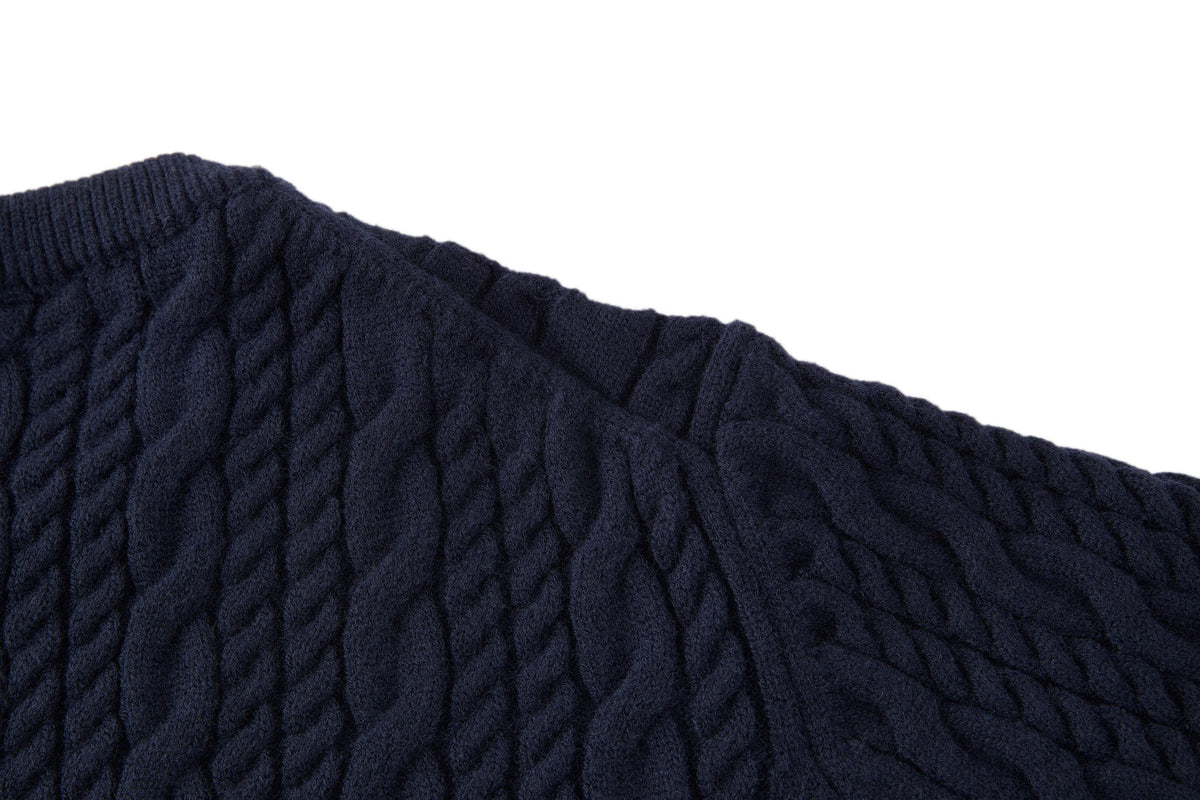 Dior Cable-Knit Sweater "Blue Cashmere Knit"