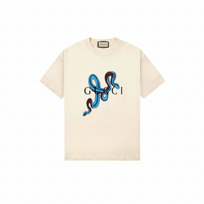 Gucci Snake Print T-Shirt "Beige"
