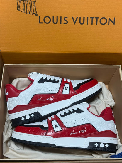 Louis Vuitton LV Trainers "White-Red Crocodile"