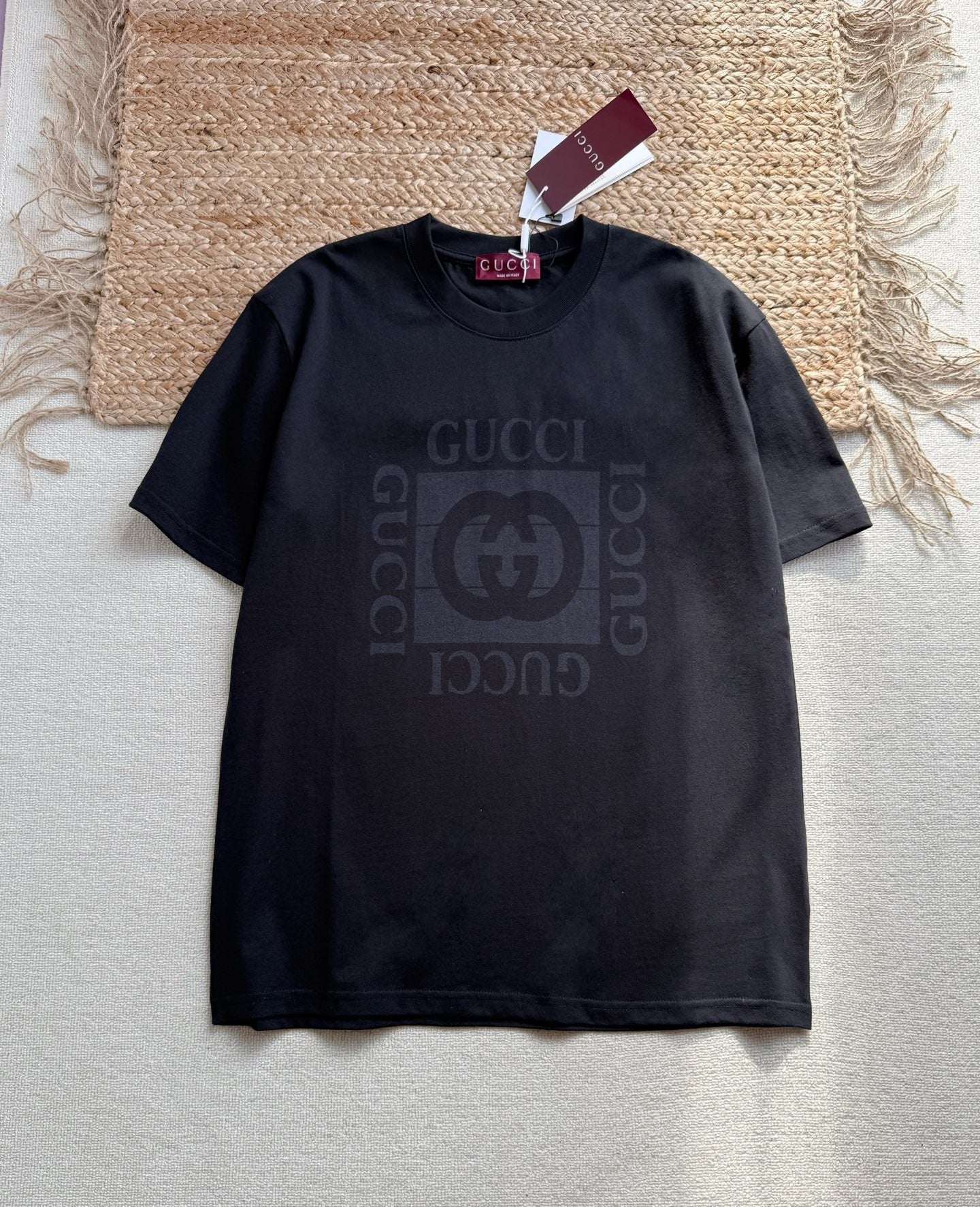 Gucci Cotton Jersey T-Shirt with Print "Black"