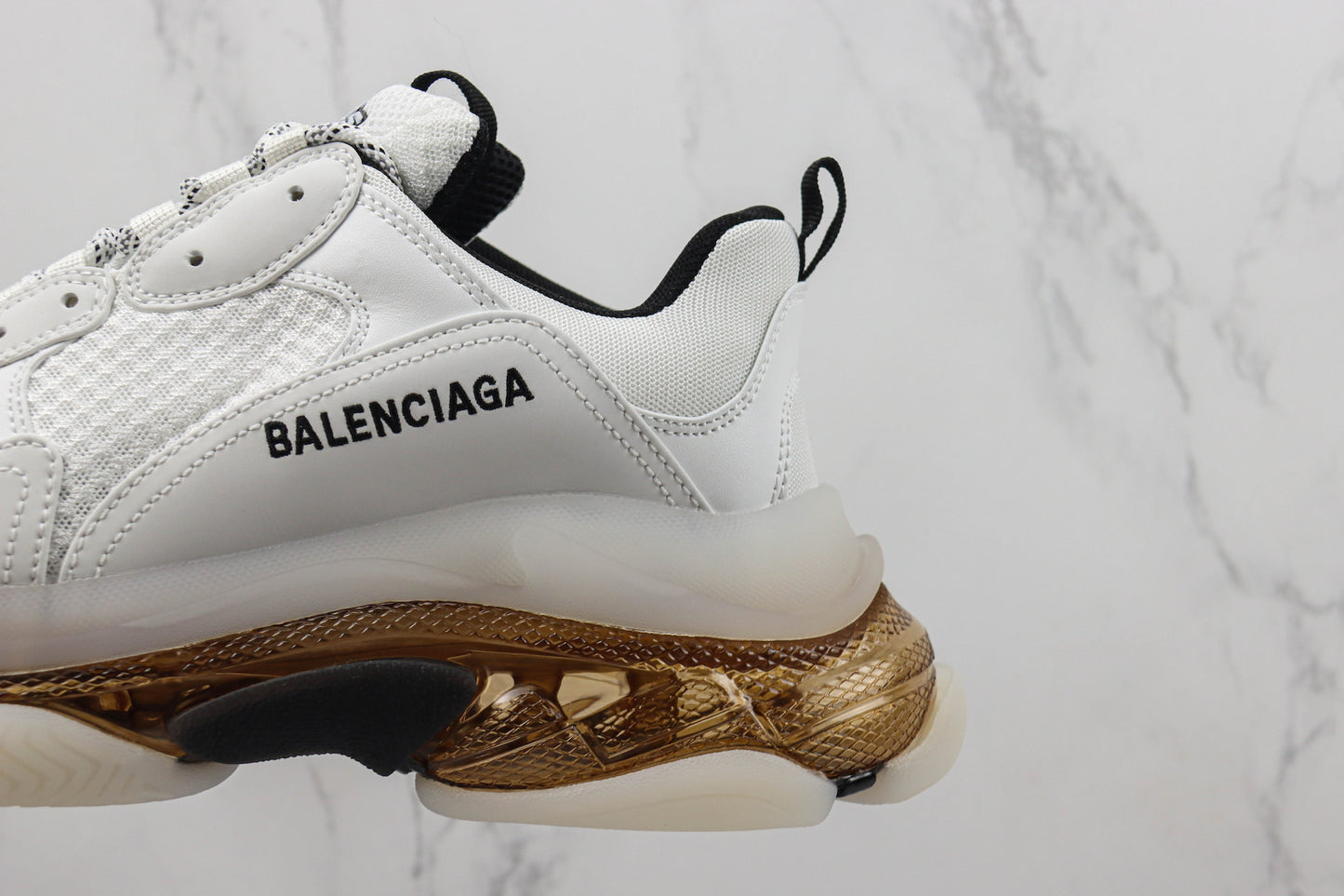 Balenciaga Triple S "White-Brown Clear Sole"