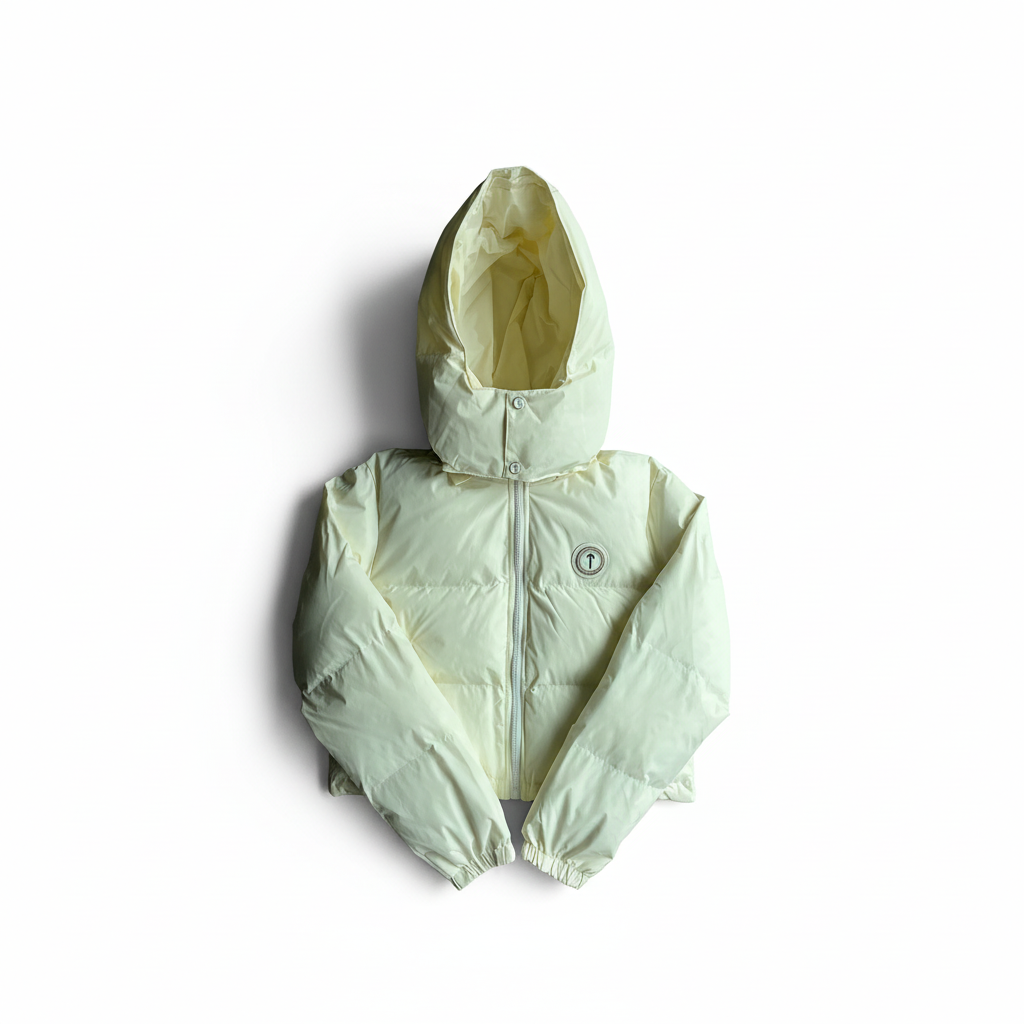 Trapstar Short Irongate Down Jacket "Cream"