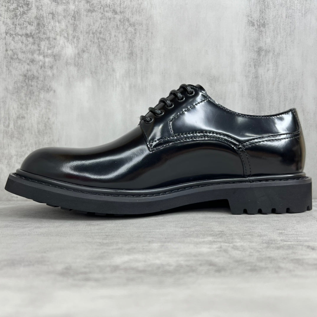 Dior Leather Derby Shoes "Black"
