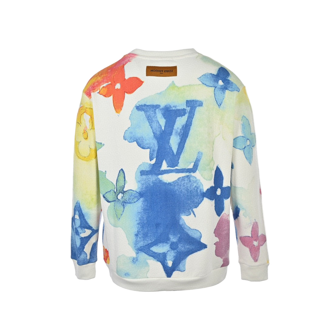 Louis Vuitton Watercolour Monogram Sweater "White-Multicolour"