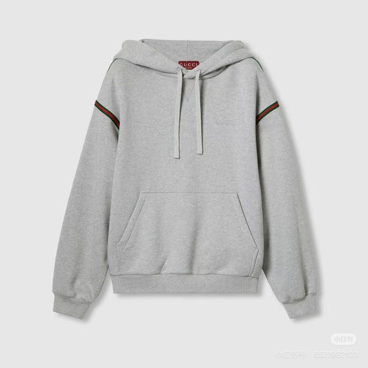 Gucci Cotton Jersey Hoodie "Grey"