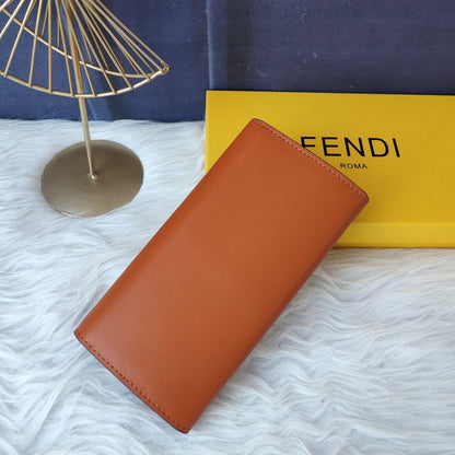 Fendi Roma Continental Brown Leather Wallet