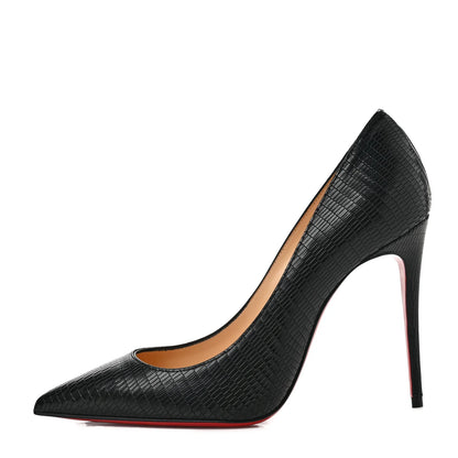 Christian Louboutin Kate Embossed Leather Pumps 100mm "Black"