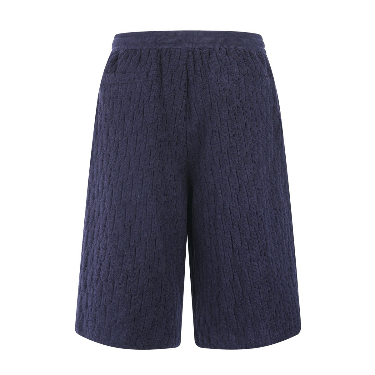 Dior Oblique Bermuda Shorts "Navy Blue Terry Cotton"