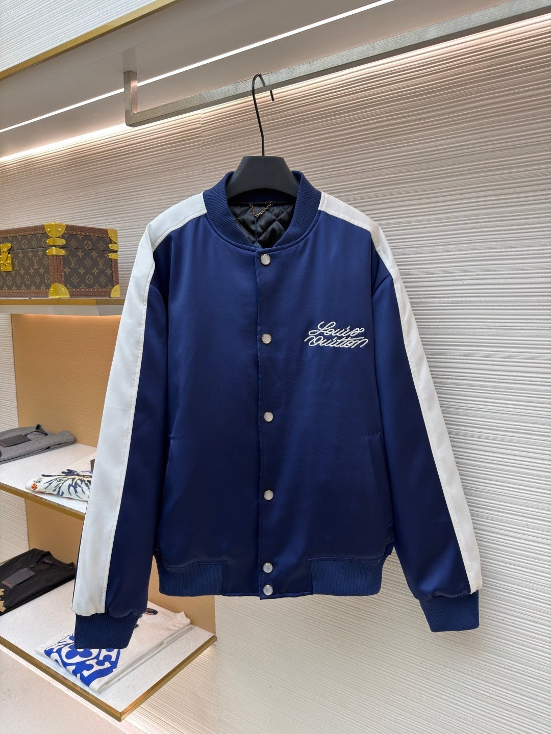 Louis Vuitton Embroidered Souvenir Jacket "Navy Blue"