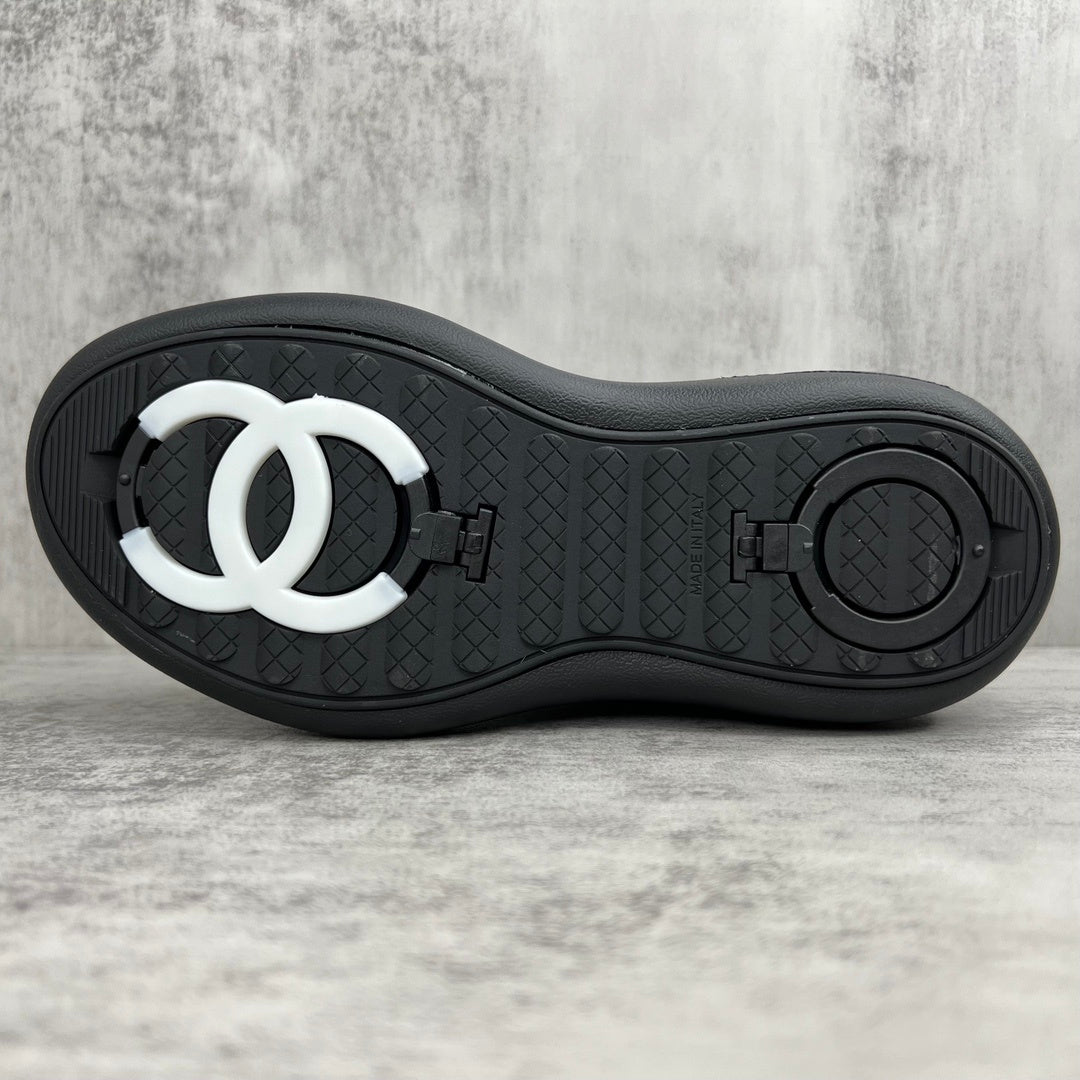 Chanel Leather Snow Boots "Black"