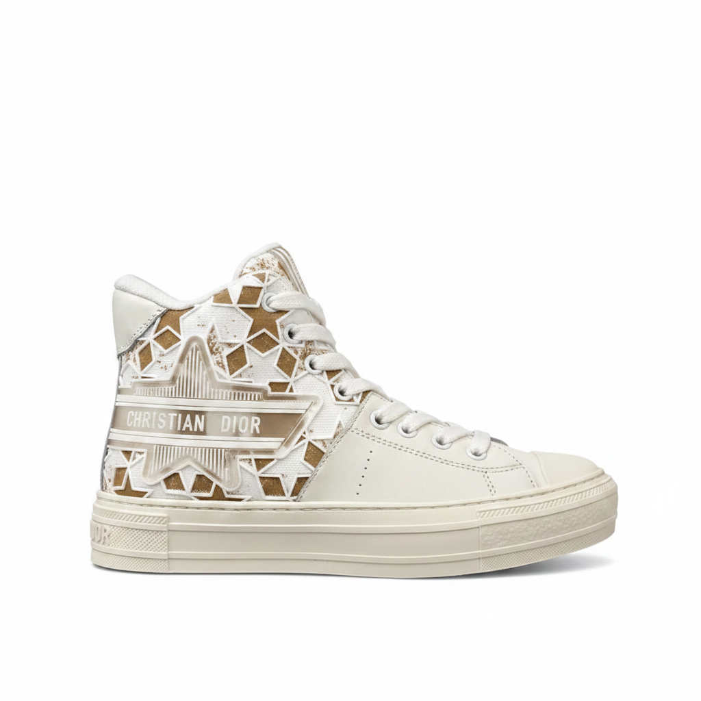 Dior Walk'N'Dior High-Top "White-Brown Star"