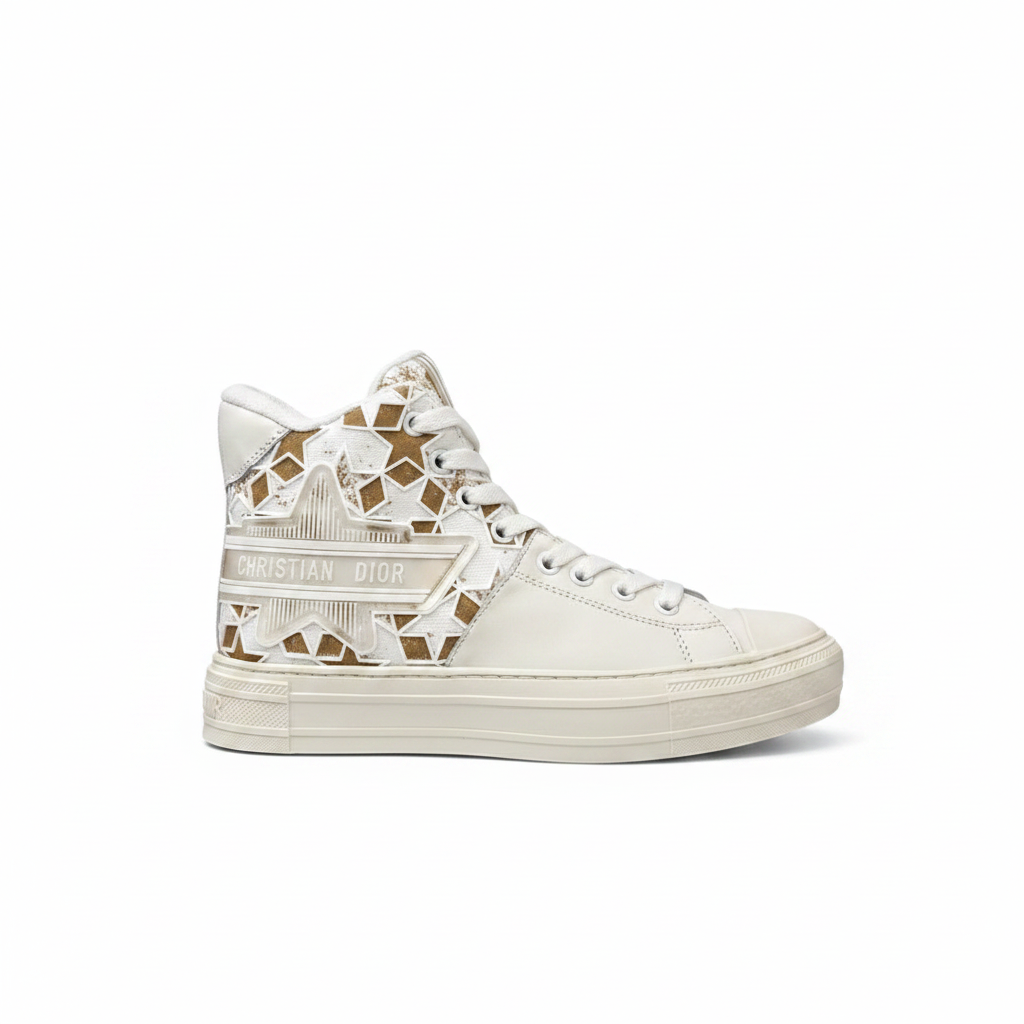 Dior Walk'N'Dior High-Top "White-Brown Star"