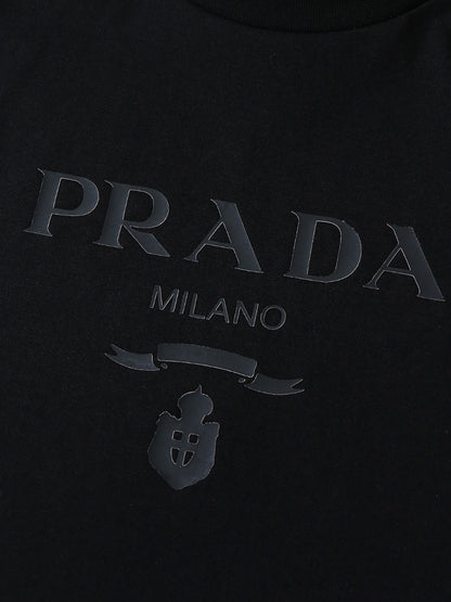 Prada Logo Printed Short-Sleeved T-Shirt "Black"