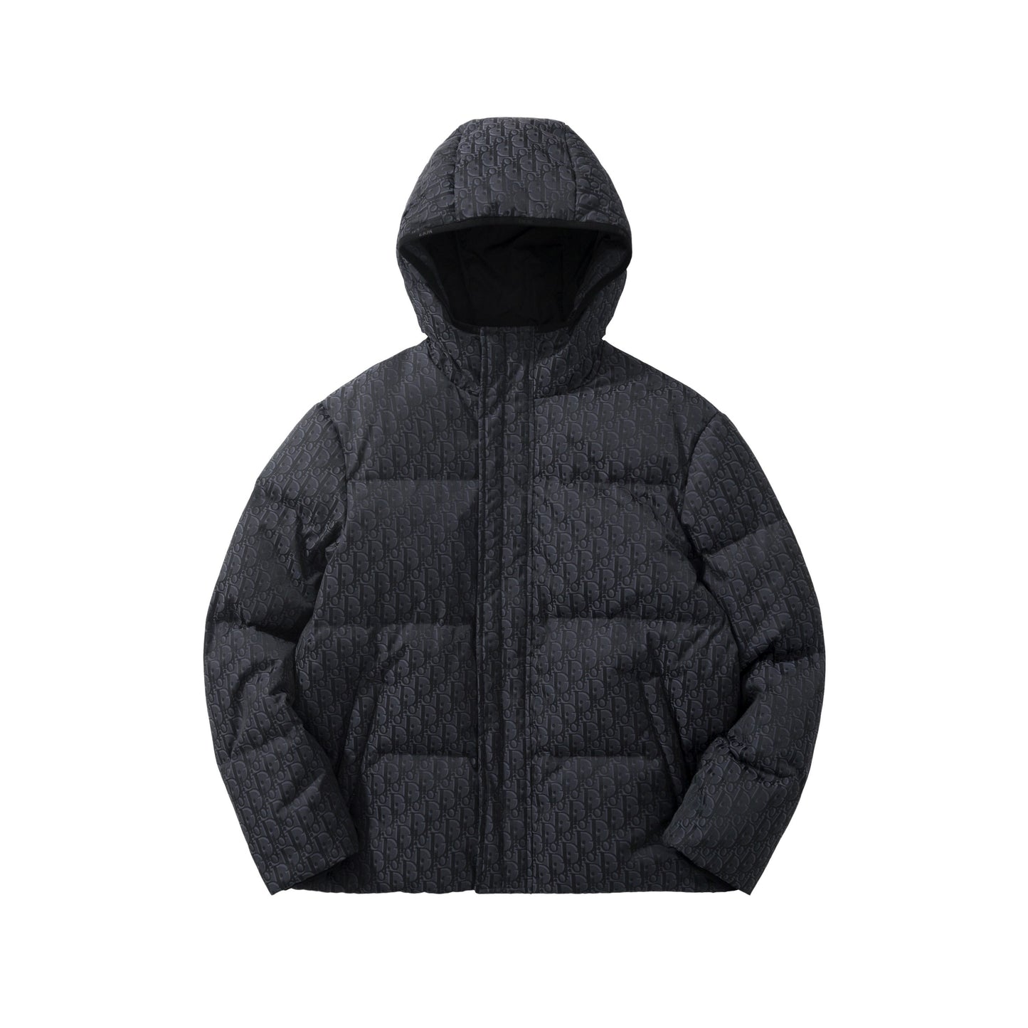 Dior Oblique Hooded Quilted Down Jacket "Black"