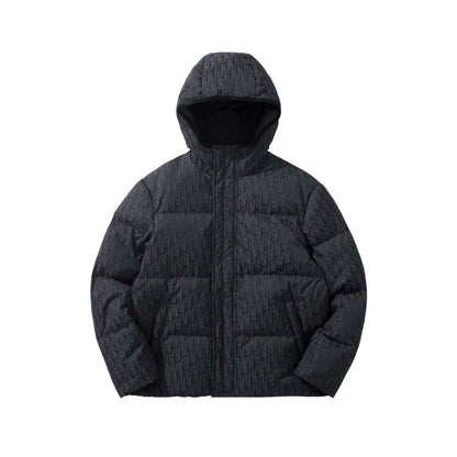 Dior Oblique Hooded Quilted Down Jacket "Black"