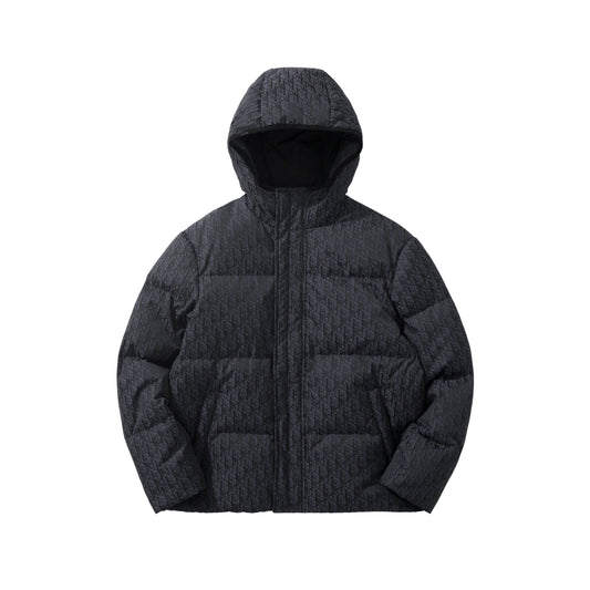 Dior Oblique Hooded Quilted Down Jacket "Black"